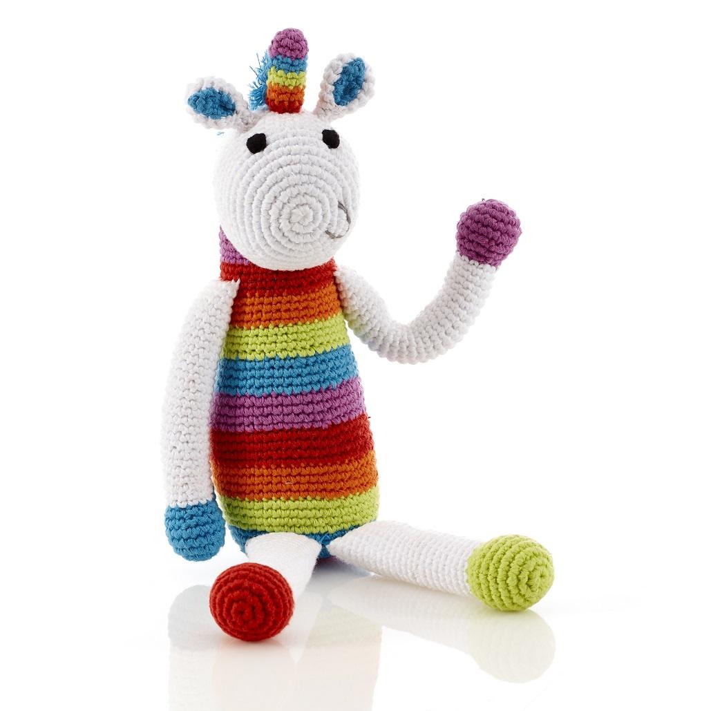 Large Crochet Cotton Unicorn Soft Toy